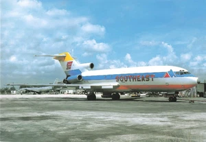 Postcard Airline Southeast Airlines Boeing 727-172C N727AL CC8. - Picture 1 of 2