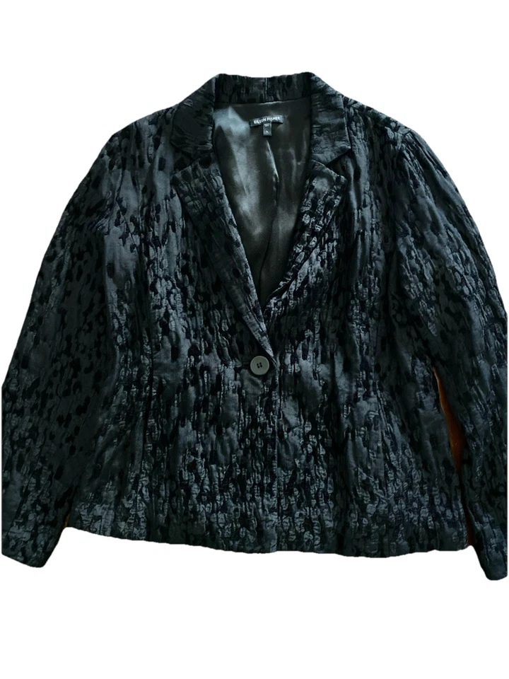 Eileen Fisher, Women’s Chenille Silk Blazer Jacket, Sz L. - Image 1 of 4