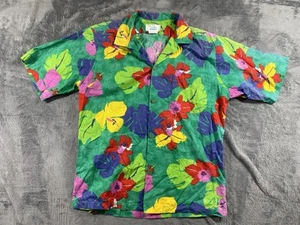 Vintage Surf Line Hawaii Shirt Men’s L Floral Colorful Button Up Beach Vacation - Picture 1 of 5