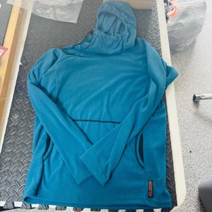 NUEVA sudadera con capucha Melanzana mediana micro rejilla para hombre. Azul marino nuevo con etiquetas + pegatina - Imagen 1 de 4