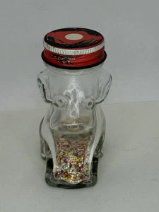 VINTAGE! HOUSE of LOWELL Glass Dog Shaped Jar Bath Bubbles Greenville Ohio - Picture 1 of 23