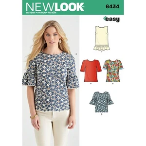 New Look Easy SEWING PATTERN 6434 Misses Tops Sizes 10-22 - Picture 1 of 6