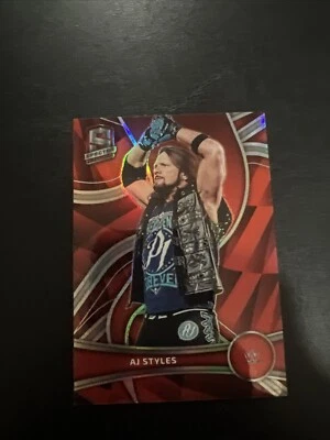 AJ STYLES 2022 PANINI CHRONICLES SPECTRA WWE RED PARALLEL # 164/199 - Image 1 of 4
