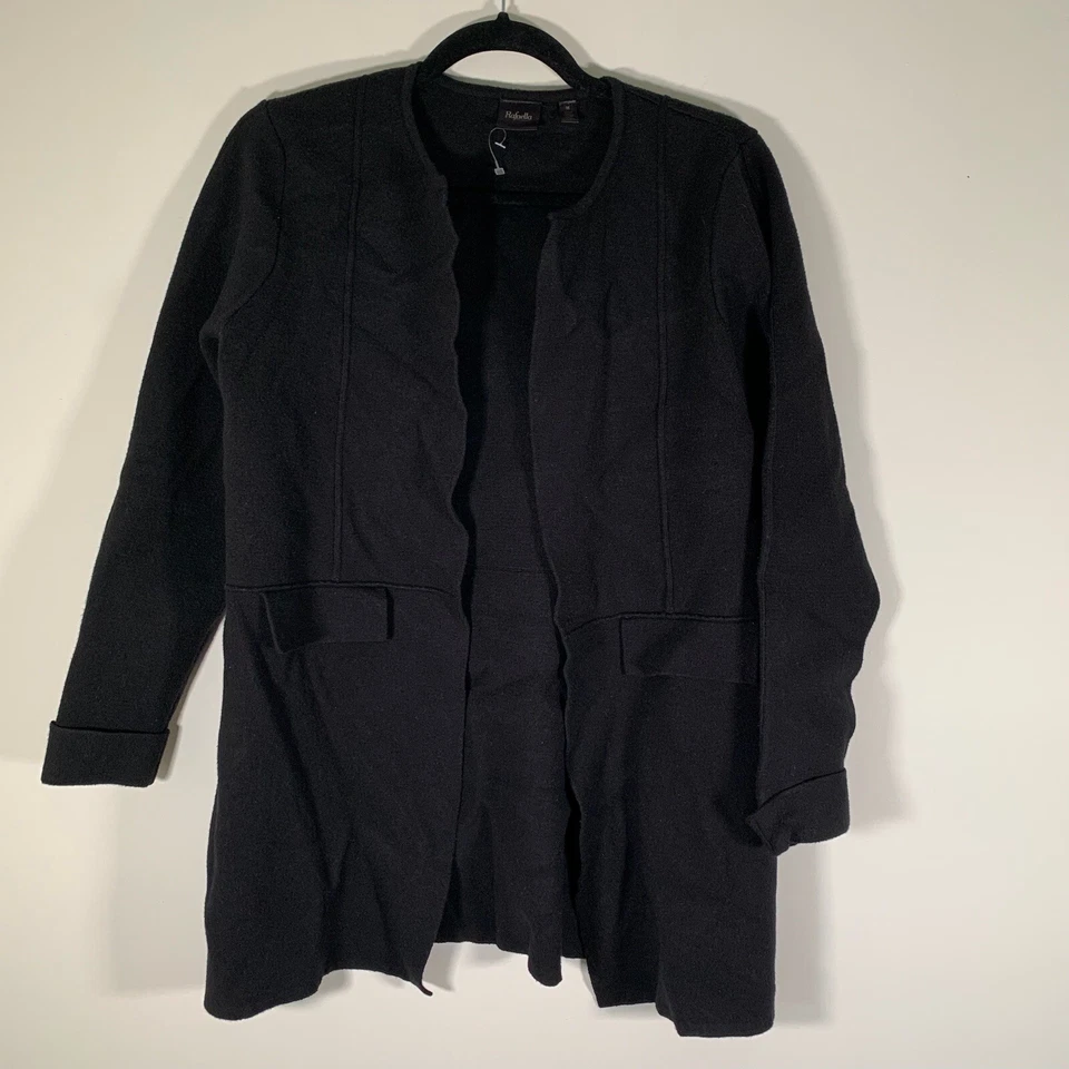 Женский кардиган Rafaella средний черный свитер с открытым передом длинным рукавом - Изображение 1 из 4