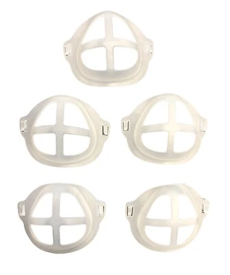 5 Pcs Face Bracket Mask 3D Silicone Reusable Inner Support Breathable Free Shipp - Image 1 of 2