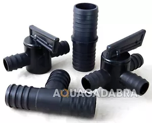 FITTINGS FLEXIBLE FOR FISH POND HOSING PIPE JOINER VALVE CONTROL FLOW HOSE T - Picture 1 of 5