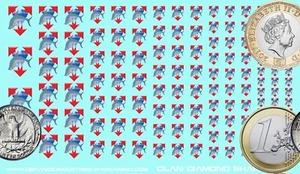 Battletech Premium Waterslide Decals - Clan Diamond Shark Units - Picture 1 of 6