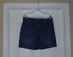 Chico's UTILITY JEAN SHORTS Size 3 XL 16 Glasgow Indigo Blue Denim Short NWT $70 - Picture 1 of 8