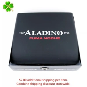 Aladino Fuma Noche Super Toro Empty Wood Cigar Box 7.75" x 7.25" x 2" - Picture 1 of 12