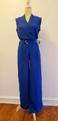 NWT Authentic XOXO Blue Belted Jumpsuit Size Small - Image 1 of 4
