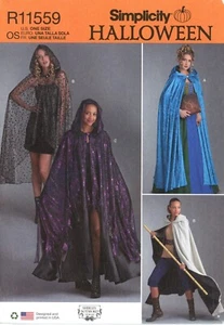 Simplicity R11559 Hooded Cloak & Cape Costume ONE SIZE UNCUT 8721 Cosplay - Picture 1 of 5