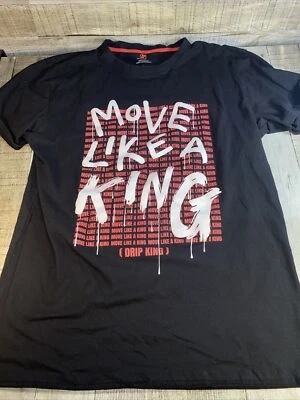 Sacred crown T-shirt size large  Black with design of paint move like a king - Image 1 of 2