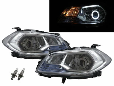 SX4 S-CROSS 13-16 PRE-FACELIFT Guide LED Halo Headlight Chrome V2 for SUZUKI LHD - Image 1 of 4