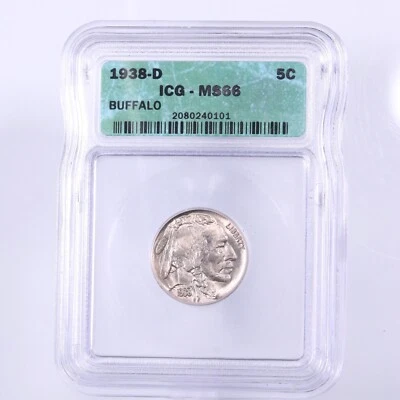 1938-D Buffalo 5C ICG Certified MS66 - Image 1 of 2