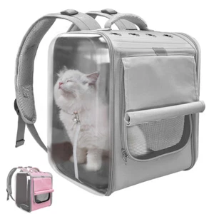 Haustier Katze Rucksack Transportrucksack Katzenrucksack Reise Hundeträger Rosa - Bild 1 von 14