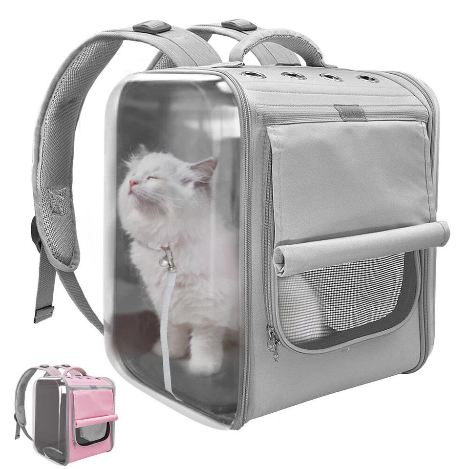 Haustier Katze Rucksack Transportrucksack Katzenrucksack Reise Hundeträger Rosa - Bild 1 von 4