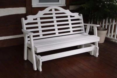 A&L Furniture Co. Amish-Made Pine Marlboro Glider Benches - 3 Sizes & 18 Colors - Image 1 of 4