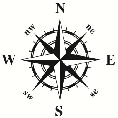 Compass Graphics Body Side Decal For Car SUV Truck Hood Vinyl Stickers DIY Black - Image 1 of 4