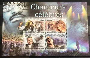 Burundi - Bob Marley / Stevie Wonder / Tina Turner - stamps MNH** - G109 - Picture 1 of 1