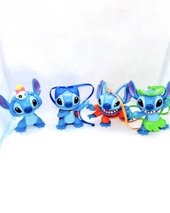 4 NEW Disney STITCH Figures Christmas Ornaments Stocking Stuffer Gift Present - Picture 1 of 9