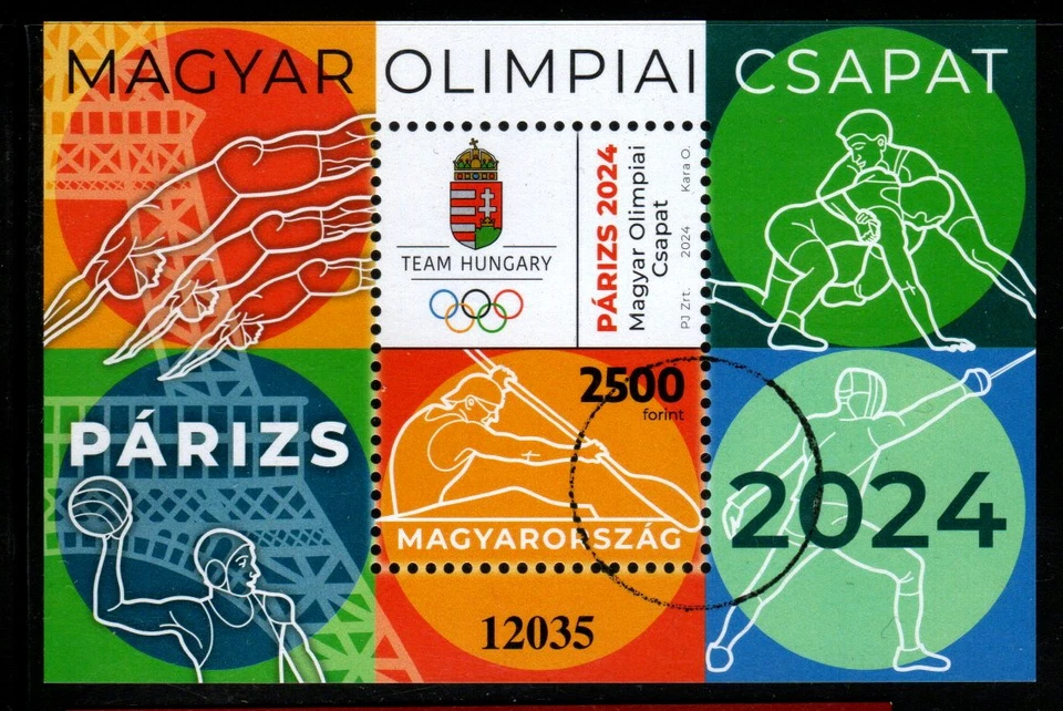 HUNGARY-2024. SPECIMEN S/S Perforated - 33rd Summer Olympic Games, Paris MNH!! - Image 1 of 1