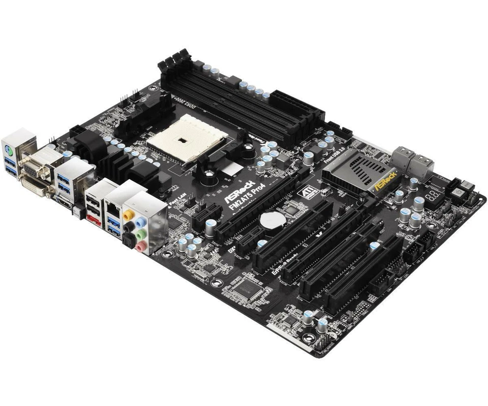 Placa Base ASROCK FM2A75 Pro4 AMD Socket FM2 Dual-DDR3 VGA HDMI USB3.1 PCI-E 2.0 - Imagen 1 de 1