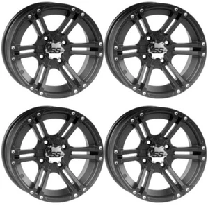 4 ATV/UTV Wheels Set 14in ITP SS212 Matte Black 4/156 4+2/5+3 550 - Picture 1 of 4