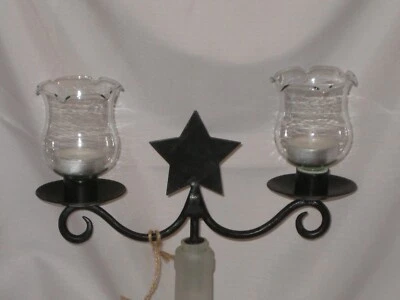 Candelabro para botella de vino forjado "STAR" Topper para tealight o velas votivas Foto 1 de 4