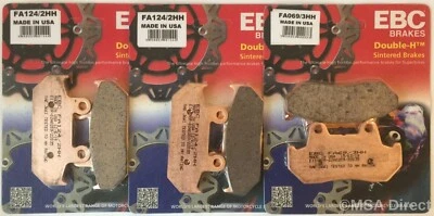 Pastilhas de freio dianteiras e traseiras sinterizadas EBC para Honda Gl1500 Goldwing (1988 a 2000) - Imagem 1 de 4