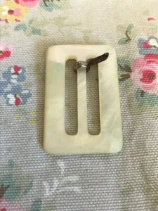   Rectangle Vintage Mother of Pearl Buckle   - Picture 1 of 3