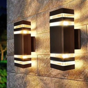 Modern LED IP67 4/6 Tier Wall Light External Up Down Light Corridor Garden Light - Picture 1 of 23