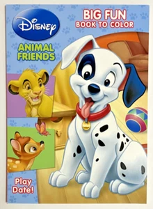 Disney ANIMAL FRIENDS Play Date! Big Fun Book To Color - Picture 1 of 1