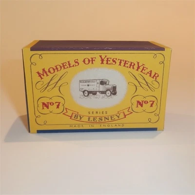 Matchbox Lesney Yesteryear 7 a Leyland 4 Ton Van Jacobs A Style Repro Box - Image 1 of 4