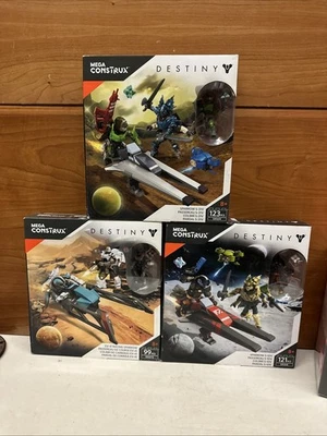 Lote de 3 Mega Bloks Construx Destiny EV-41 Racing Sparrow Building Set DXD72 Foto 1 de 4