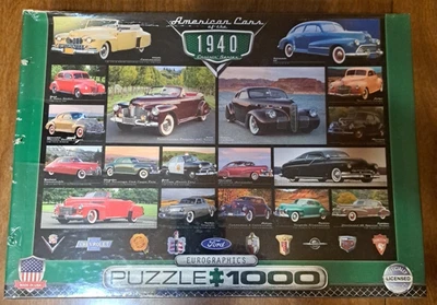Eurographics 1000 Piece Puzzle American Cars 1940 Cruising Series NOS - Image 1 of 4