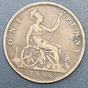 Victoria 1888 BH Penny Jack The Ripper Jahr viktorianisches Münzlot E77 - Bild 1 von 2
