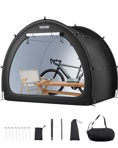 VEVOR Outdoor Bike Storage Tent Fan-Shaped Waterproof Bike Tent for 4 to 5 Bikes - Picture 1 of 12