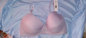 Neu mit Etikett Vintage Jaclyn Smith Spitzenbesatz BH 38C gepolstert Bügel grau Preisvorschlag machen - Bild 1 von 3