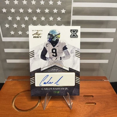  2021 Leaf Ultimate Draft #BA-CBJ Carlos Basham Jr. /10 AUTO Wake Forest-Giants - Image 1 of 4