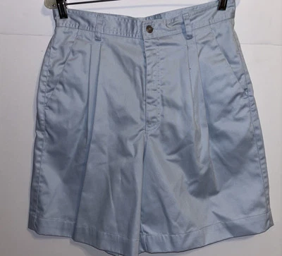 Pantalones Cortos De Colección Liz Claiborne Deportivos Talla 12 Algodón Plisados Azul Claro Bolsillos Foto 1 de 4