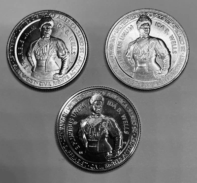2025 D P S - Ida B Wells (3 coins) Uncirculated Quarters from Mint Rolls - Image 1 of 2