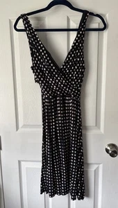 Ann Taylor Loft Women Black With Daisies Floral Dress size Sm Sleeveless - Picture 1 of 4