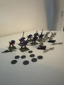 Warhammer Fantasy Lizardmen Saurus Warriors Spearmen x8 +2 guards Seraphon Metal - Picture 1 of 4