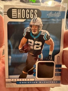 ^🔥 CHRISTIAN McCAFFREY  🔥 Panini Absolute Football PLAYER WORN Jersey Card - Picture 1 of 2