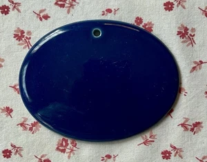 Vintage Workshops of Gerald HENN Pottery Blue Jewel Ware Oval Basket Tag ~ NOS - Picture 1 of 2