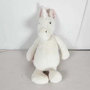 Jellycat Plush Bashful Unicorn Cream Pink 12" Soft Stuffed Animal Shimmer Horn - Picture 1 of 11