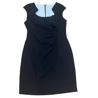 Calvin Klein LBD черный платье женщин 14 без рукавов оболочка карьера коктейльное вечеринки - Изображение 1 из 4