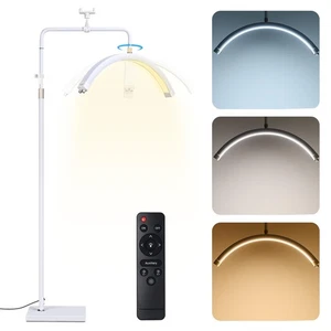 Byootique Luce Mezza Luna 28" con Porta Telefono Lampada Ciglia per Estetista Ciglia - Foto 1 di 9
