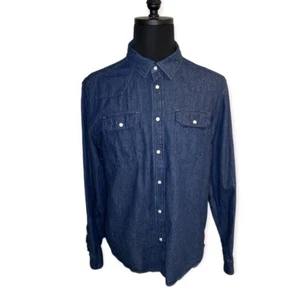 BDG Denim/Jean Snap Button Down Shirt Large - Picture 1 of 4