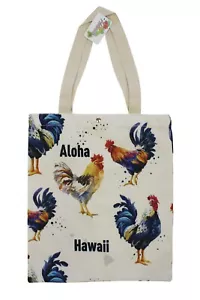 Hawaiian Canvas Reusable Tote Bag - 17" x 14", Chickens, Aloha, Hawaiian Islands - Picture 1 of 3